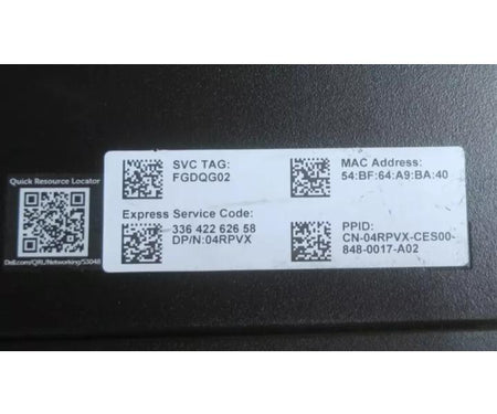 S3048-ON 1GbE RJ45 10GbE 4RPVX