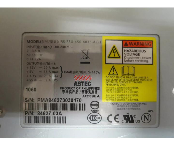 RS-PSU-450-4835-AC-1 84627-03 PS5500