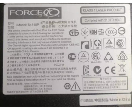 S4810-01-64F Force10 S4810 10GbE 40GbE