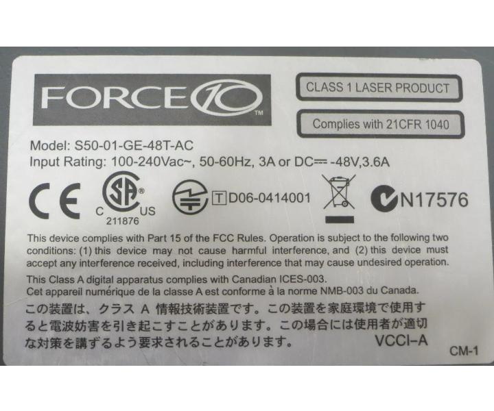 S50-01-GE-48T-AC 759-00056-03 Force10
