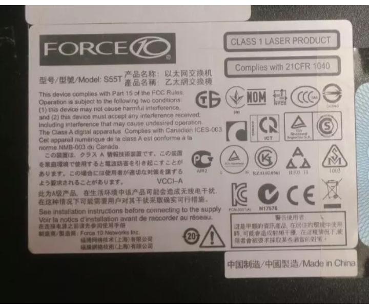 S55-01-GE-44T-AC Force10 S55T RJ45