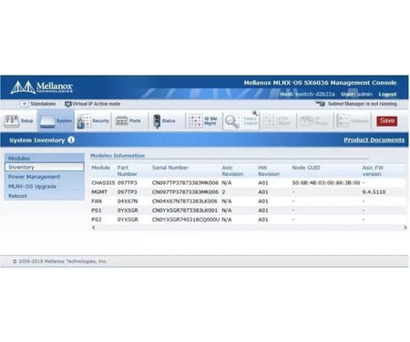MLNX-OS SX6036 56Gb 97TP3
