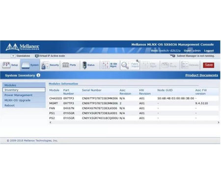 MLNX-OS SX6036 56Gb 97TP3