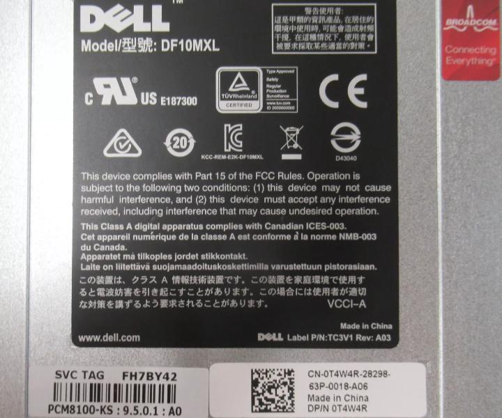 M1000e Force10 DF10MXL 40GbE T4W4R