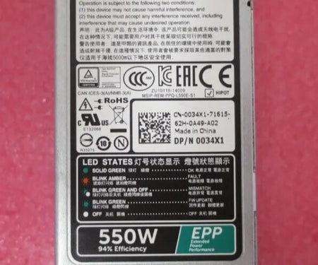 450-AEKP R430 R440 550W 034X1