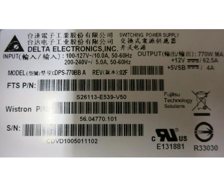 DPS-770BB s26113-e539-v50 RX200
