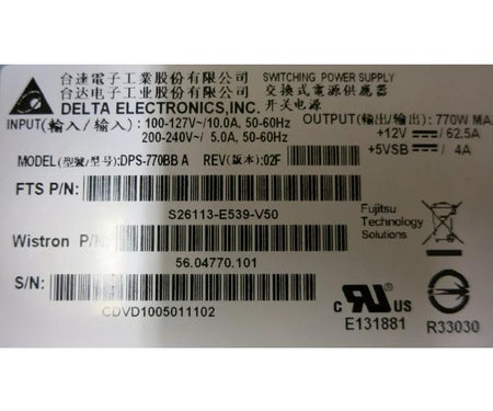 DPS-770BB s26113-e539-v50 RX200