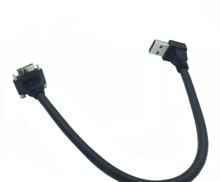 Down Angle USB 3 0 A Male to Micro 3 0 Male Screw Lock Data Sync Charging Cable