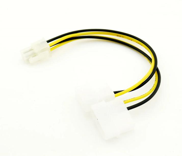 Dual 4 Pin Molex IDE Male to ATX P4 12V CPU PSU Power Supply Adapter Cable Cord