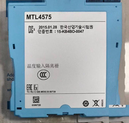 EATON MTL4575 THC RTD 20-35V DC 4-20mA 1 2W KC CE FM UL