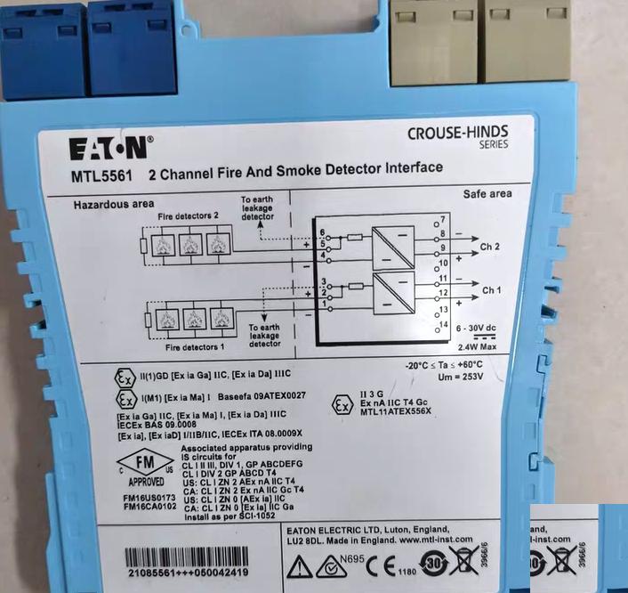 EATON MTL5561 2 FM 6-30V DC 2 4W -20℃ 60℃ 253V