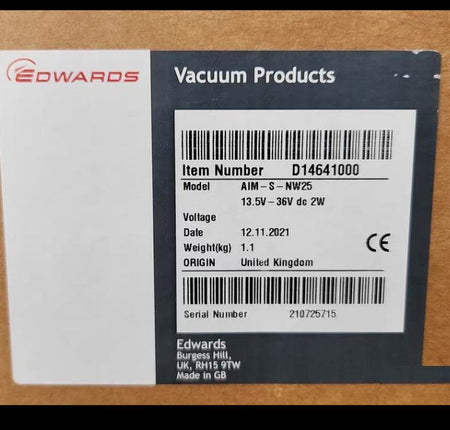 EDWARDS AIM-S-NW25 D14641000 KF25 4 6 8 7200 7200 1 13 6372 AIM-X-NW25 D14642000 7500 2 10
