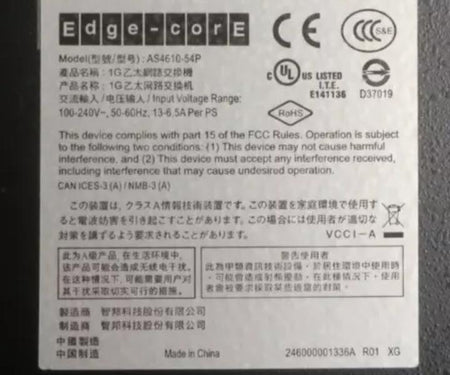 Edge-Core AS4610-54P RJ45 10GE