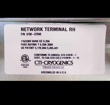 Edwards CTI-Cryogenics 0190-87949 On-Board Network Terminal Module 8 10