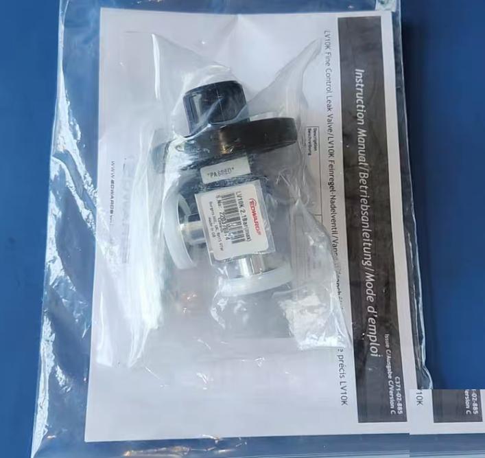 Edwards LV10K C37102000 Fine Control Needle Valve KF10 NW10 body aluminum seat brass filter brass 1