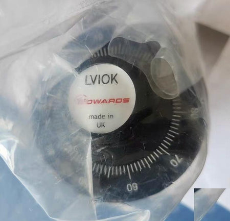 Edwards LV10K C37102000 Fine Control Needle Valve KF10 NW10 body aluminum seat brass filter brass 1