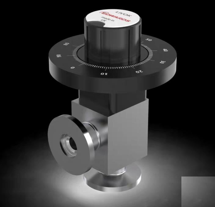 Edwards LV10K C37102000 Fine Control Needle Valve KF10 NW10 body aluminum seat brass filter brass 1