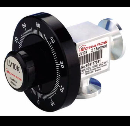 Edwards LV10K C37102000 Fine Control Needle Valve KF10 NW10 body aluminum seat brass filter brass 1
