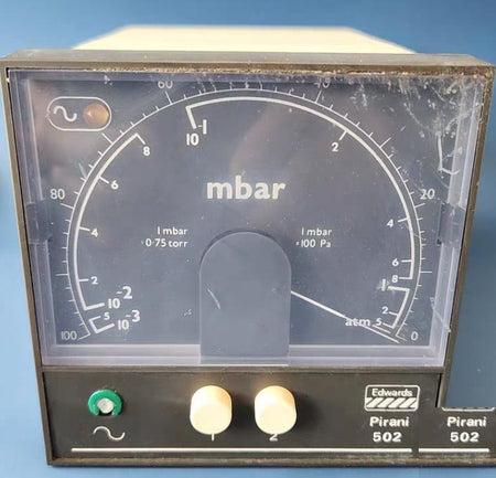 Edwards Pirani 502 PRE10K D02428000 2 3 5 PRM10KCR D02157000 3 7 Voltage 230 VRange s 5 to 10-3 m barFeatures Twin headLength 155 mmWidth 97 mmHeight 97 mmWeight 0 65 kgWill suit PRE10 or PRM10 Heads