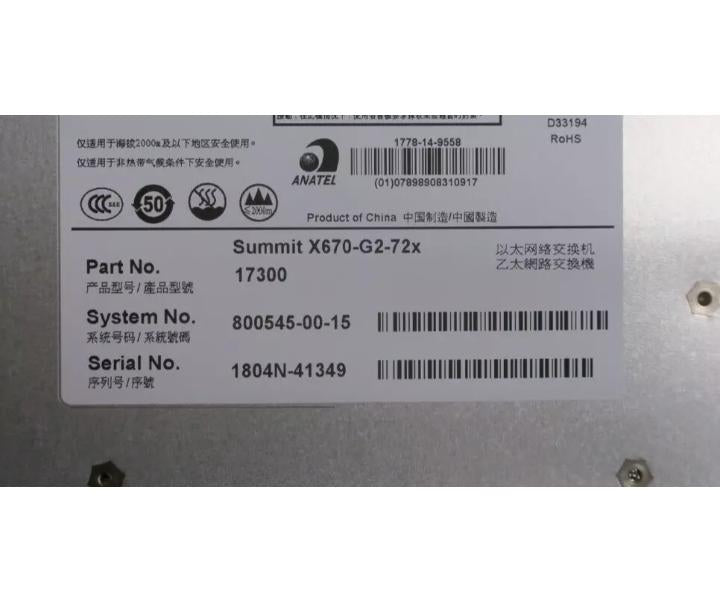 X670-G2-72X 72-Port 10Gb