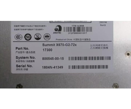 X670-G2-72X 72-Port 10Gb