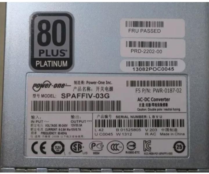 BIG-IP PWR-0187-02 400W