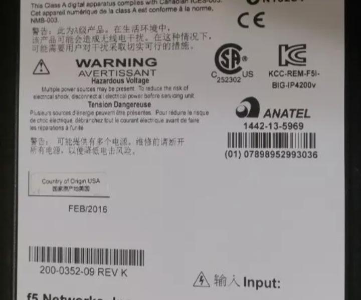 Big-IP F5-BIG-LTM-4200V 4200V
