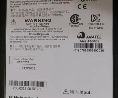 Big-IP F5-BIG-LTM-4200V 4200V
