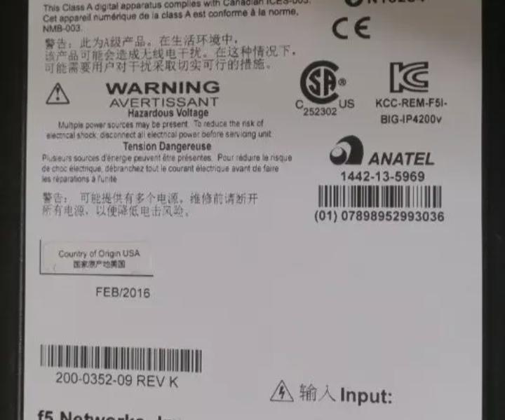 Big-IP F5-BIG-LTM-4200V 4200V