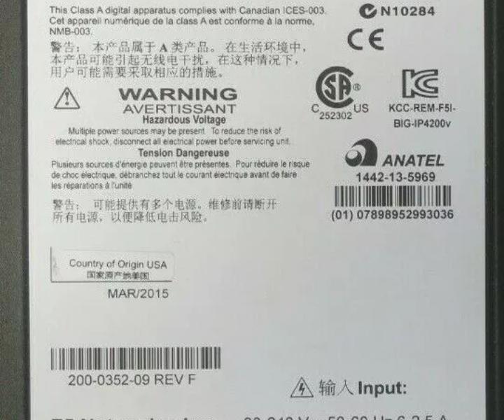 Big-IP F5-BIG-LTM-4000S 4000s
