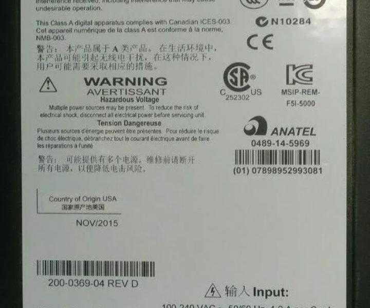 Big-IP F5-BIG-LTM-5250V 5250v