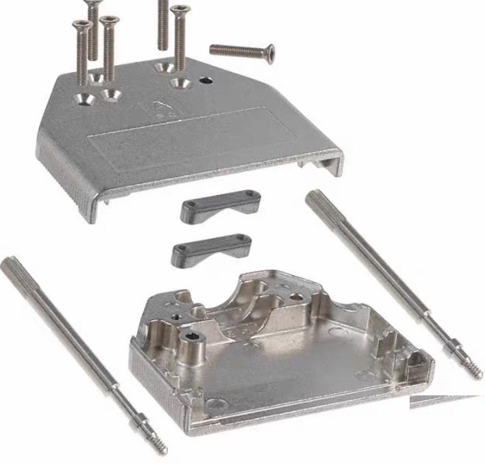 FCI 25 25 Amphenol Communications Solutions 8655MH Series Die Cast Zinc Straight D-Sub Backshell 25 Way Strain ReliefAmphenol FCI 8655MH 25 D-sub 8655MH2511LF