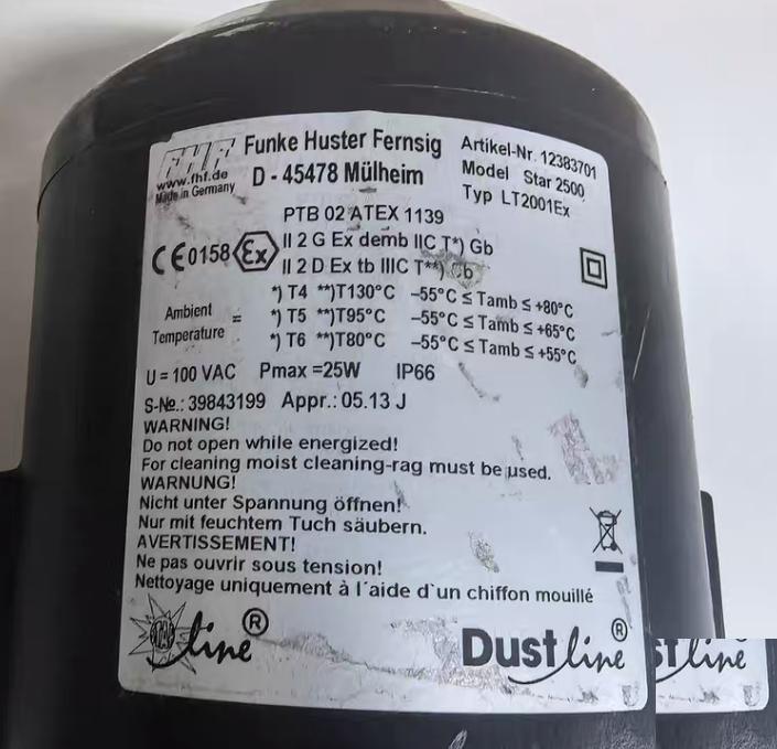 FHF 2500 Star 2500 LT2001Ex IP66 100VAC 25W