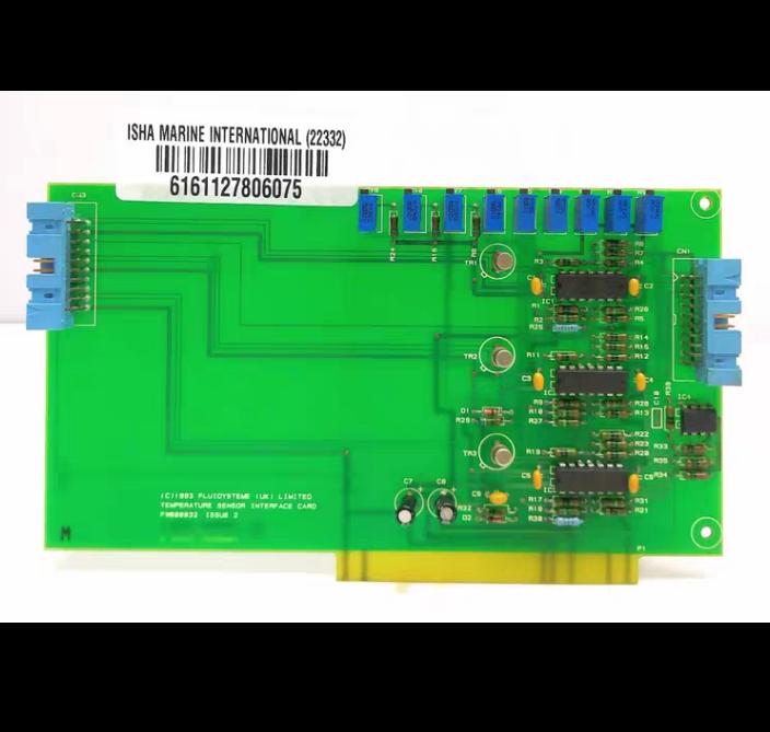 FLUIDYSTEME FW000032 ISSUE 2 Temperature Sensor Interface Card PCB