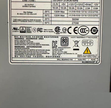 FSP FSP270-60LE flex 1u itx nas 200