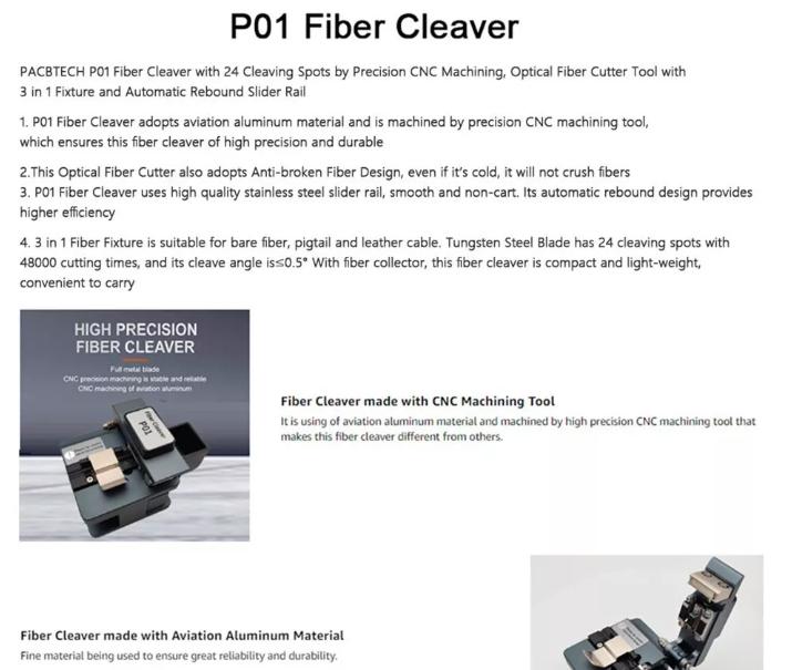 Fiber Cleaver with 24 Cleaving Spots Fiber Cutter Precision Fiber Optic Cleaver