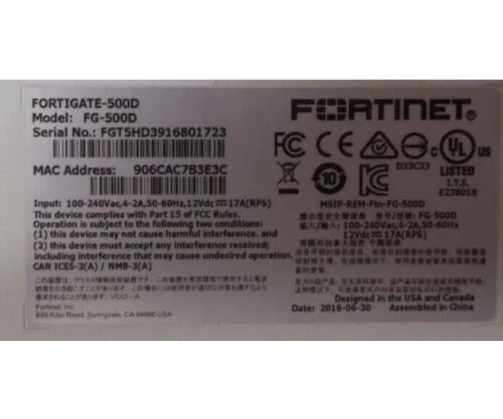 FG-500D 500D 1GbE RJ45 1GbE