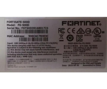 FG-500D 500D 1GbE RJ45 1GbE