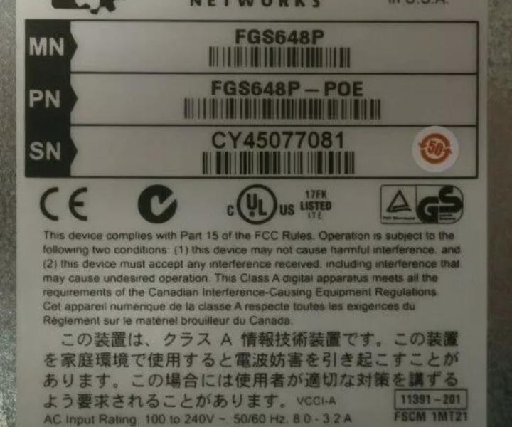 648P-PoE 48-Port FGS648P-PoE
