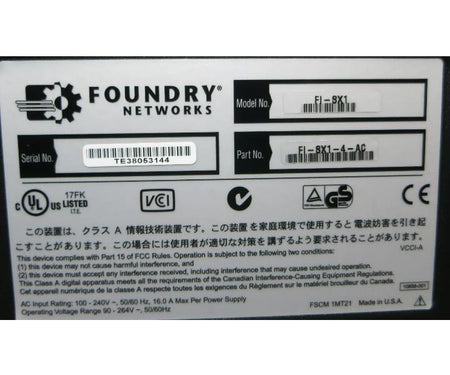 FI-SX1-4-AC 8-Slot FI-424C FI-42XG SX-FI12GM-4