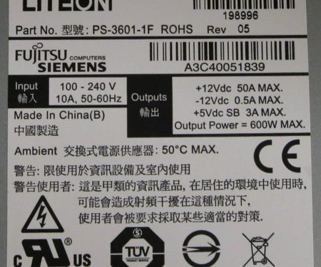 Fujitsu-Siemens PS-3601-1F RX300 600W A3C40051839
