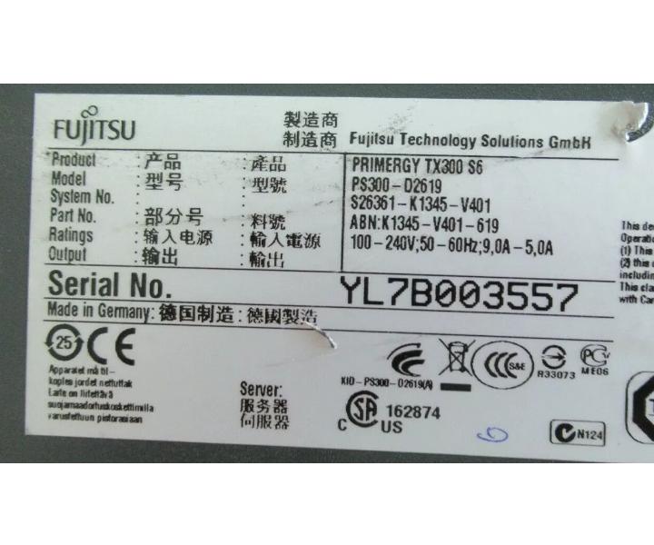 TX300 0CPU 0MEM 0PSU PS300 D2619