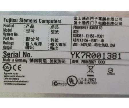 S26361-K1156-V301 BX600 BX620