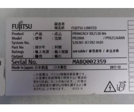RX2530 16GB WS2012