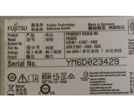 RX2540 256GB 08TB