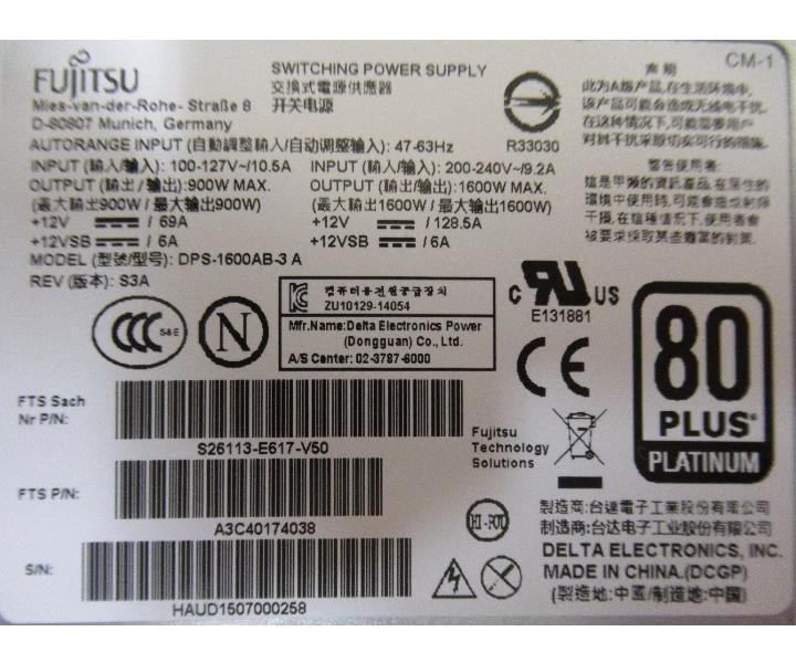S26113-E617-V50 S26113-F617-E50 1600W CX400 A3C40174038