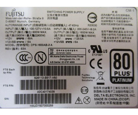 S26113-E617-V50 S26113-F617-E50 1600W CX400 A3C40174038