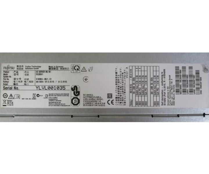 E5-2620v2 RX200H1 1GHz 32GB 600GB