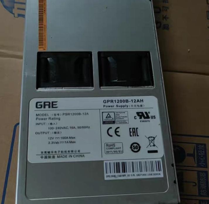 GRE GPR1200B-12AH     1200W        100-240VAC   12V 100A              H3C S10500
