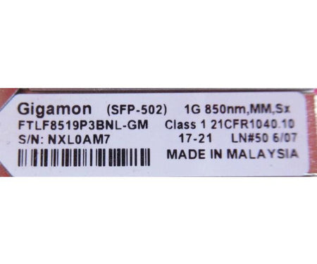 SFP-502 FTLF8519P3BNL-GM 1000Base-SX 25Gbps